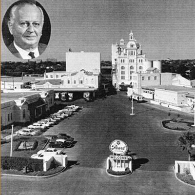 black and white image of the area from an earlier era